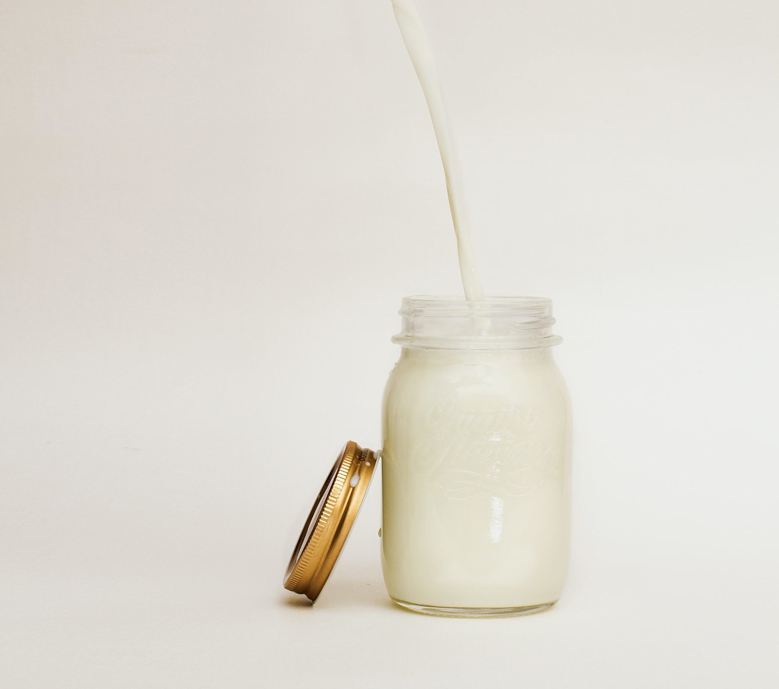 mason jar filled with smoothie