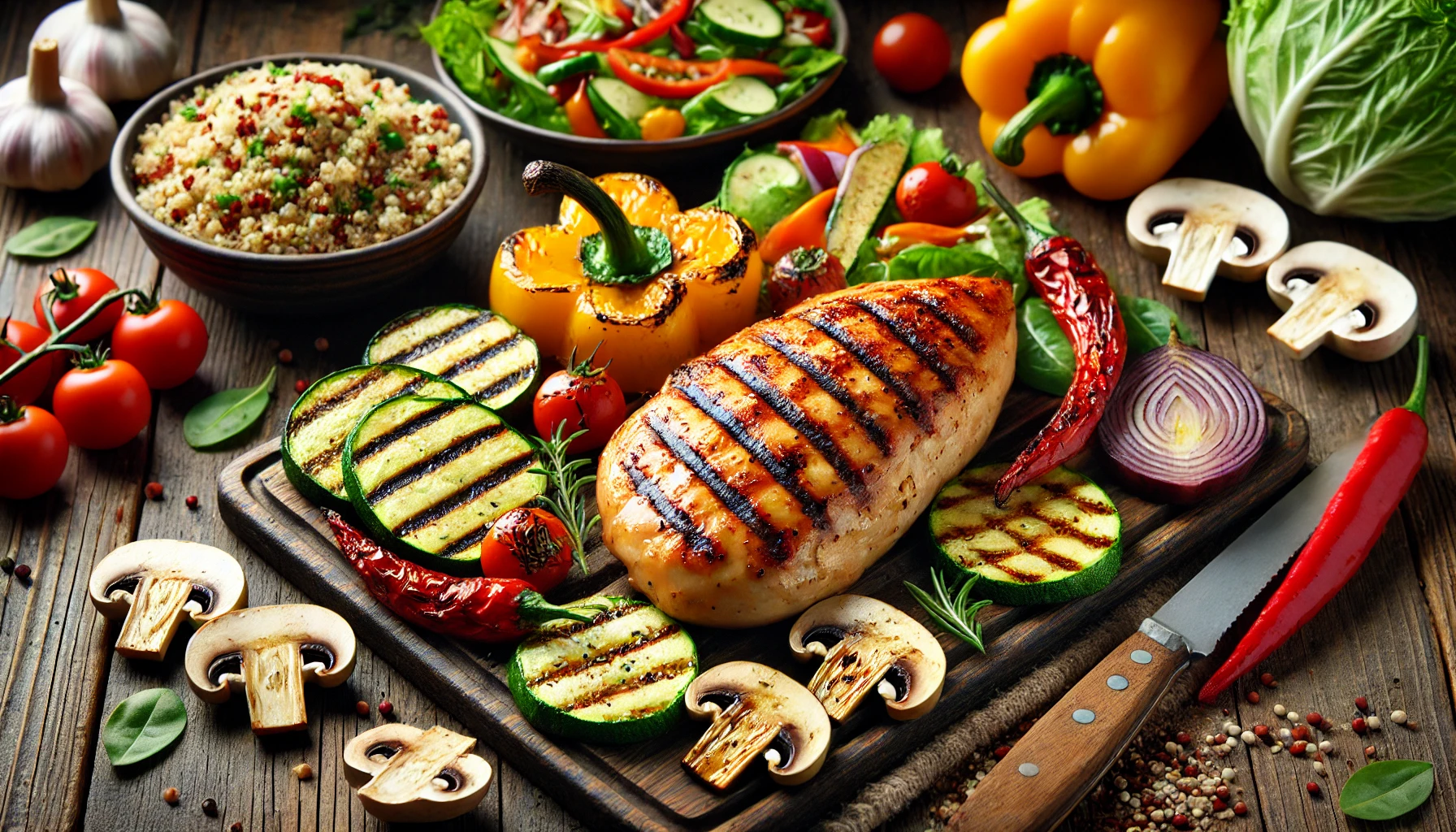 A delicious grilled meal showcasing the health benefits of grilling.